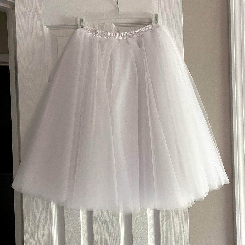 White tulle skirt